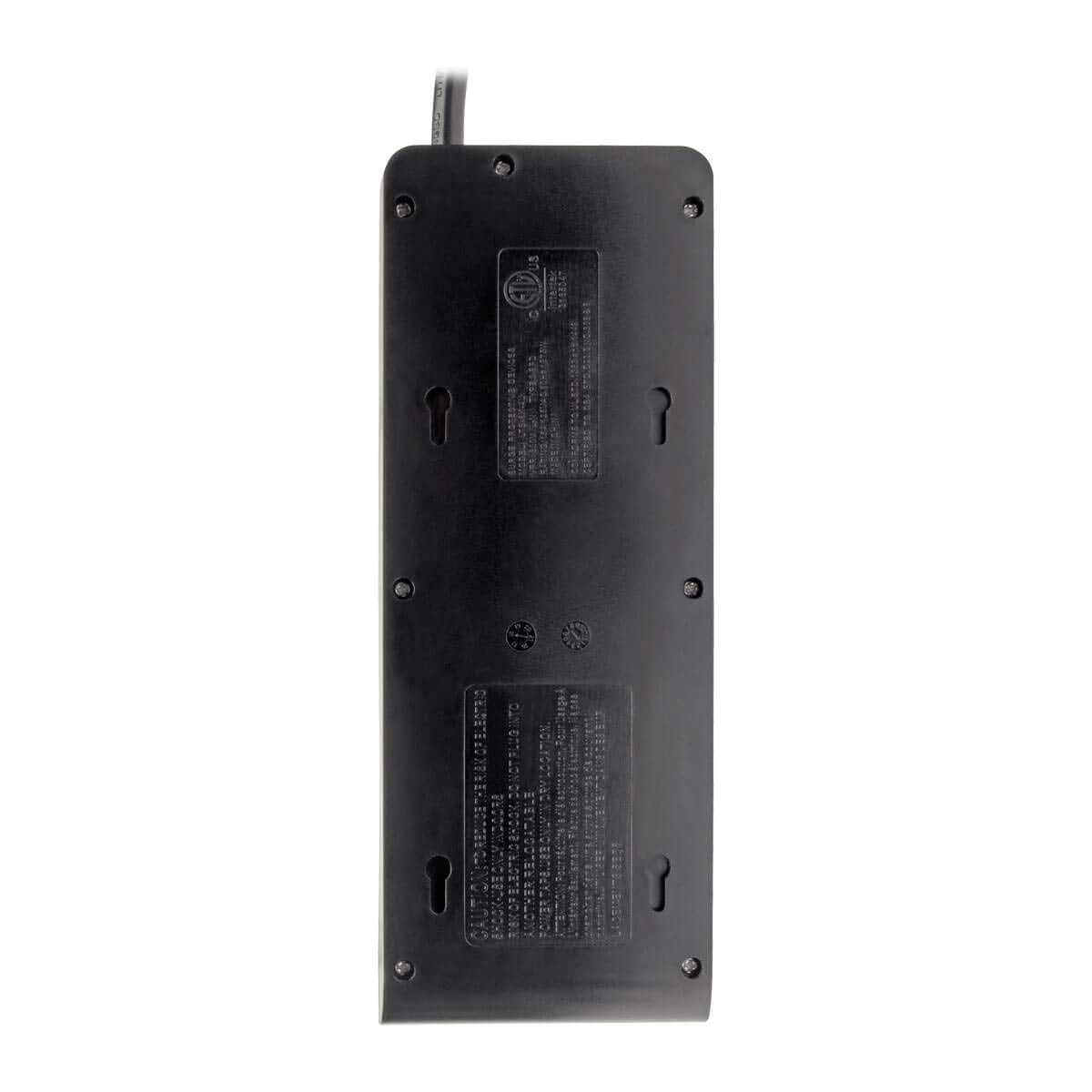 Y417U Tripp Lite 8 Outlet Surge Protector Power Strip with 4 USB Ports (4.2A Shared), 1800 Joules, Black, 6 Ft. (TLP864USBB)
