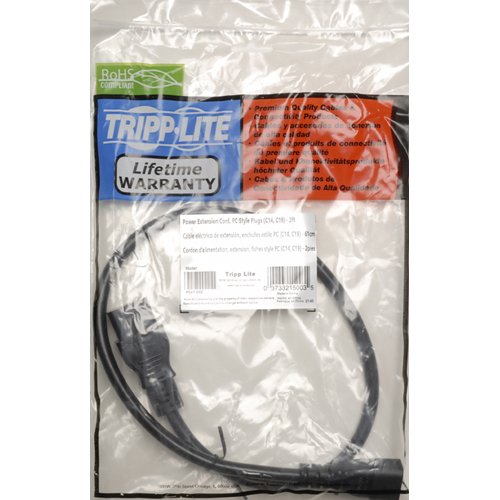 Heavy-Duty Power Cord, 15a, 14awg (Iec-320-C19 to Iec-320-C14) 4-Ft.