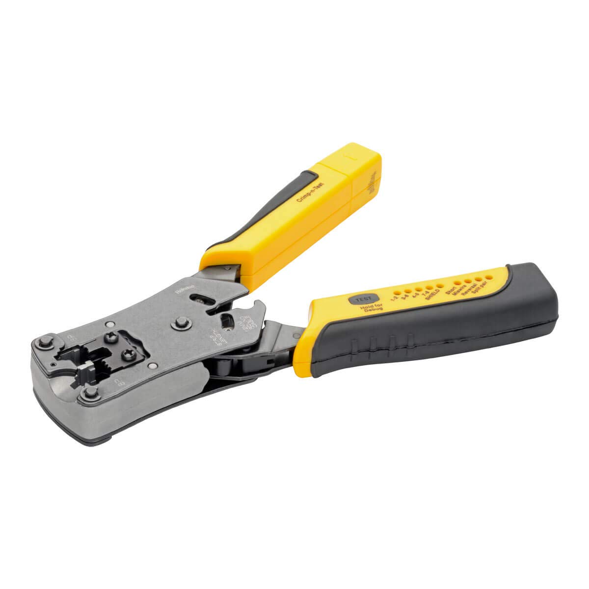 Tripp Lite RJ11/ RJ12/ RJ45 Wire Crimper with Built in Cable Tester (T100-001-TST)