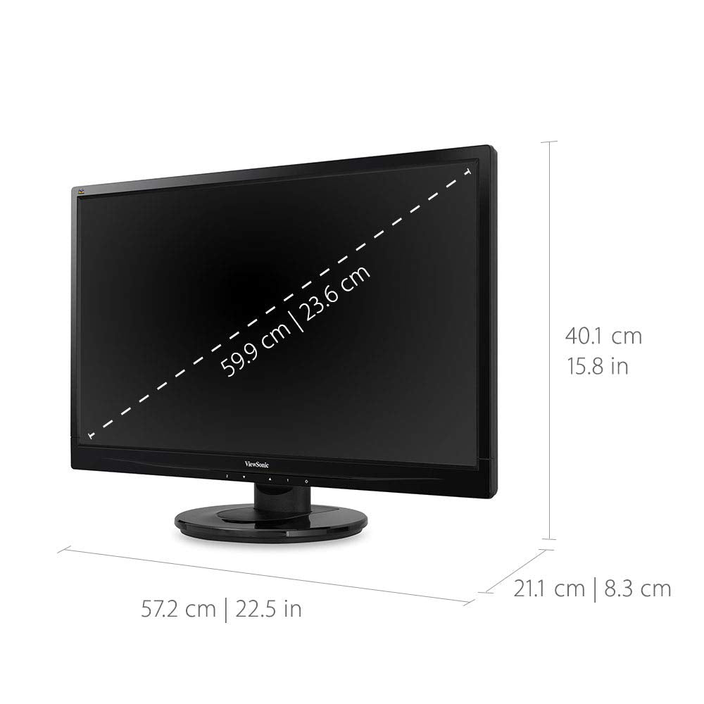ViewSonic VA2446M-LED 24 Inch Full HD 1080p LED Monitor with DVI and VGA Inputs