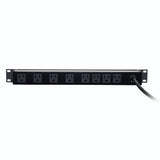 C2G 16291 6' Wiremold Rack Mount 8-Outlet 120v/15a Lighted Switch Power Strip