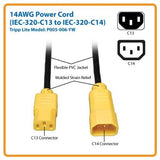 6ft Heavy Duty Power Cord With Green Connectors
