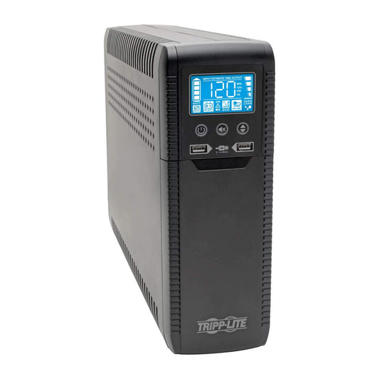 Y417U Tripp Lite 1440VA 900W Eco-Friendly UPS Battery Backup, AVR Protection, LCD Display, Line-Interactive, 10 Outlets and 2 USB Charging Ports, 120V, Tel Protection (ECO1500LCD)