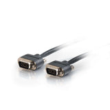 C2G 40091 VGA Cable - VGA M/M Monitor/Projector Cable with Rounded Low Profile Connectors, Plenum CMP-Rated, Black (15 Feet, 4.57 Meters)