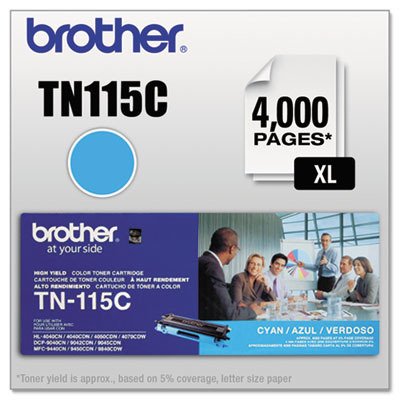 Tn115c High Yield Cyan Toner Cartridge (Yield: 4 000 Pages)