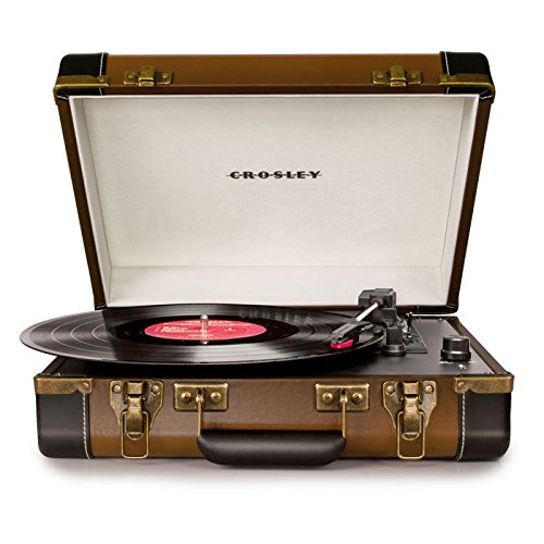Crosley Radio Executive Portable Turntable, Black and White