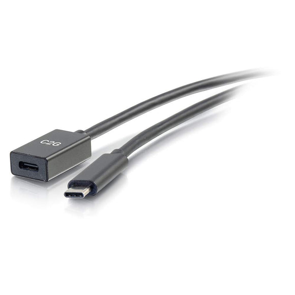 C2G 28656 USB-C to C 3.1 (Gen 1) Male to Female Extension Cable (5Gbps) Black (3 Feet .9 Meters)