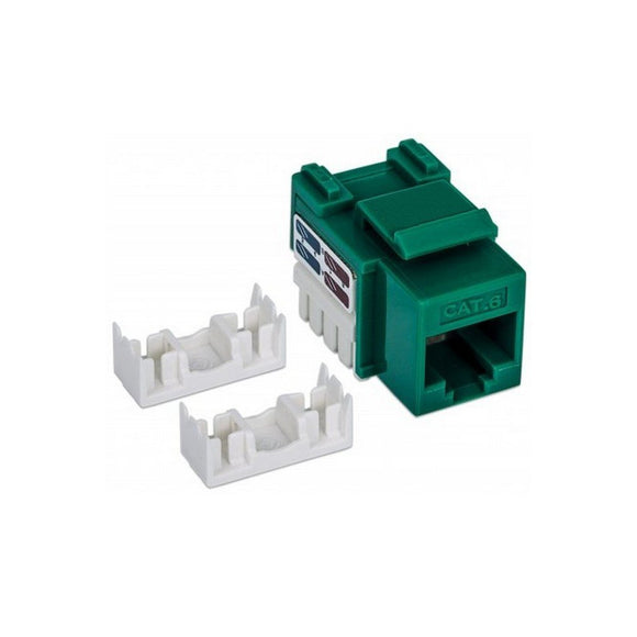CAT.6 RJ45 110-Type Keystone Jack, Green, Intellinet 210638