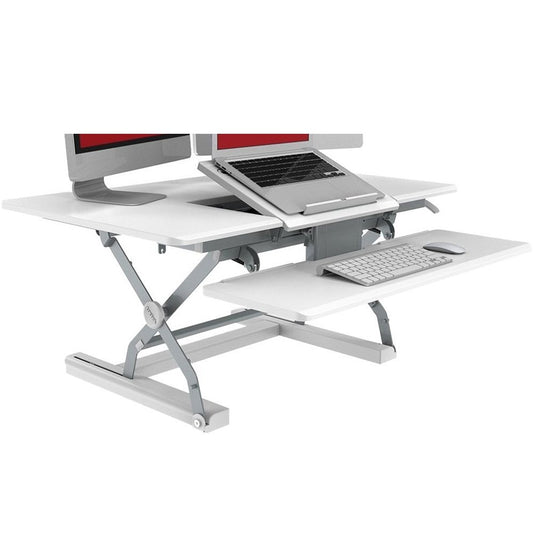 Loctek PL36W 36" Sit-Stand Riser, White