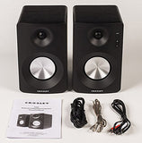Crosley S100A-BK Bluetooth Enabled Powered Stereo Speakers, Black (Pair)