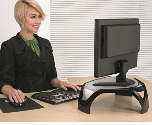 Fellowes Smart Suites Corner Monitor Riser, Black (8020101)
