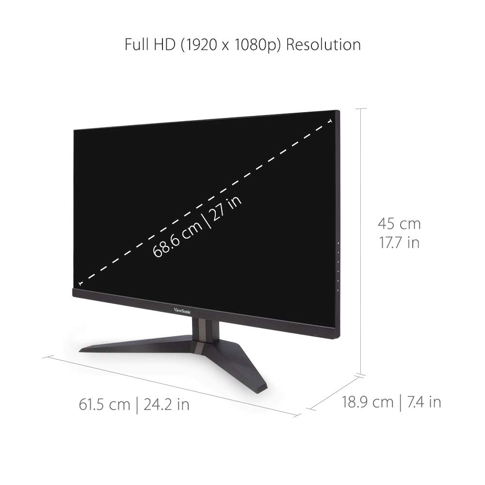 ViewSonic VX2758-P-MHD 27 inch Frameless 1080P 144Hz 1ms Gaming Monitor with FreeSync Eye Care HDMI and DisplayPort