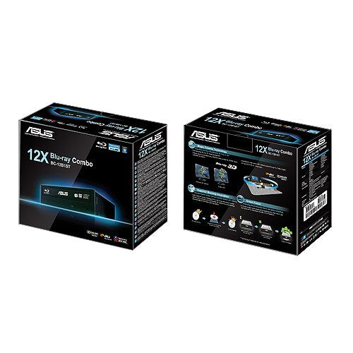 Asus Black 12X BD-ROM 16X DVD-ROM 48X CD-ROM SATA Internal Blu-Ray Drive (BC-12B1ST)