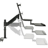 Mount-It! Standing Desk Converter with Single Monitor Mount, Adjustable Height Sit Stand Workstation