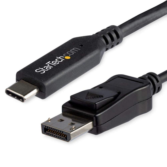 StarTech.com 6 ft (1.8 m) - USB-C to DisplayPort Adapter Cable - 8K 30Hz - HBR3 - USB-C Adapter - Thunderbolt 3 Compatible (CDP2DP146B)