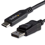 StarTech.com 6 ft (1.8 m) - USB-C to DisplayPort Adapter Cable - 8K 30Hz - HBR3 - USB-C Adapter - Thunderbolt 3 Compatible (CDP2DP146B)