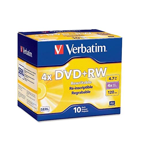 Verbatim - DVD+RW, 4.7GB, 1X-4X Recording Speed, 10/PK, Sold as 1 Package, VER94839