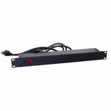C2G 16291 6' Wiremold Rack Mount 8-Outlet 120v/15a Lighted Switch Power Strip
