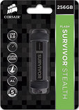 Corsair Flash Survivor Stealth 256GB USB 3.0 Flash Drive (CMFSS3B-256GB)