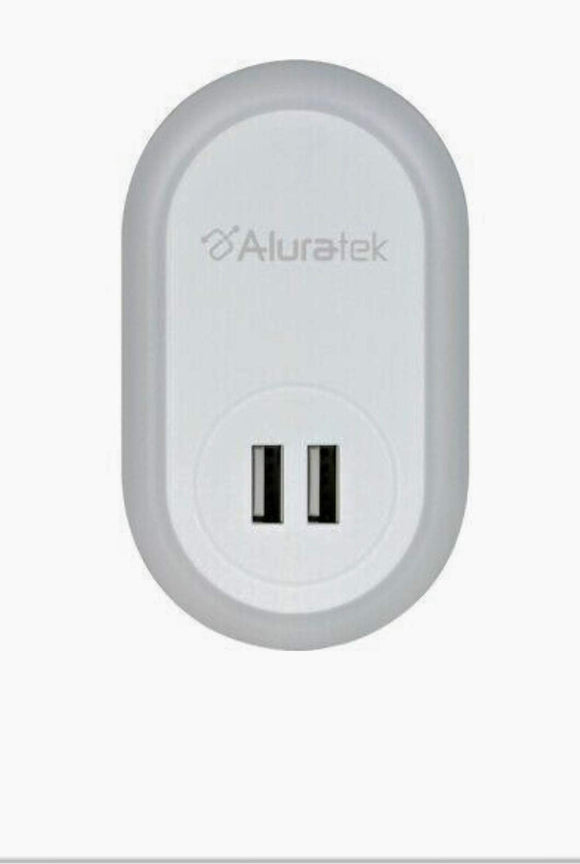 ALURATEK - USB LED Night Light w/Dual USB Charging