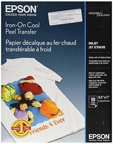 Epson S041153 Iron-On Transfer Paper, Letter Size, 10 Sheets Ink