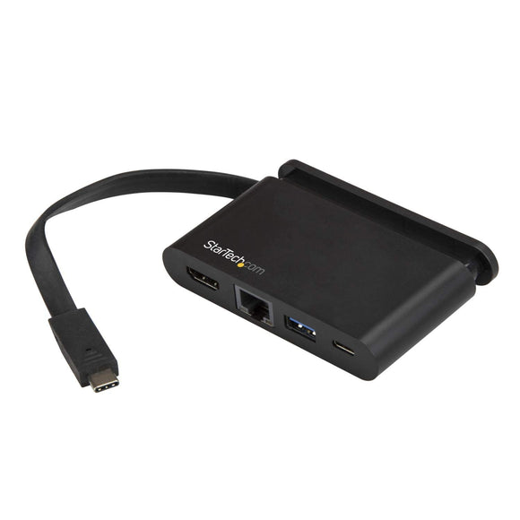 StarTech.com USB C Multiport Adapter with HDMI - 4K - Mac/Windows - 2X USB 3.0 1xC 1xA - 100W PD 3.0 - USB C Adapter - GbE (DKT30CHCPD)