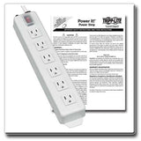 Tripp Lite Home & Office Power Strip with 5-15P Plug, Light Gray