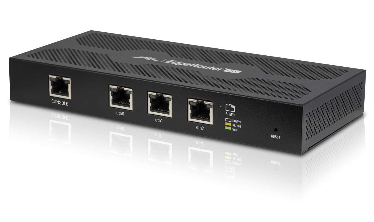 Open box Ubiquiti Edgerouter Lite ERLITE-3 Desktop Router (Black)