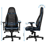 Noblechairs NBL-ICN-RL-BLA ICON Series Real Leather Gaming Chair-Black