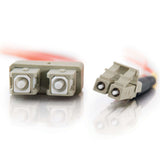 C2G 33117 OM1 Fiber Optic Cable - LC-SC 62.5/125 Duplex Multimode PVC Fiber Cable, Orange (13.1 Feet, 4 Meters)