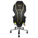 EBLUE Mazer Gaming Executive Racing Chair PU Leather - Ergonomic Swivel Computer, Office or Gaming Chair - Multiple Adjusting Systems - Racing Chair Style Green and Black