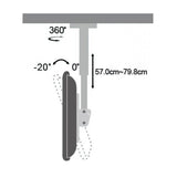 TECHly TV Ceiling Mount - 32 to 60in- Tilt/Swivel Features- Up to 80kg