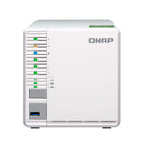 QNAP TS-332X (4GB RAM Version) 3-Bay 64-bit NAS with Built-in 10G Network. Quad Core 1.7GHz, 4GB RAM, 1 X 10Gbe(Sfp+), 2 X 1GbE, 3 X 3.5/2.5" Drive Slots, 3 X M.2 SATA 2280 Slots, RAID 0/1/5