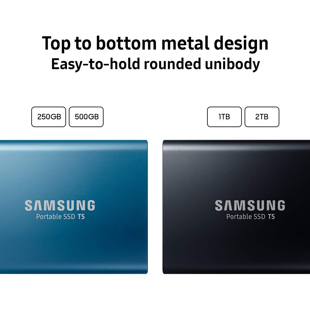 Samsung Portable 250GB SSD T5 (MU-PA250B/AM) Alluring Blue