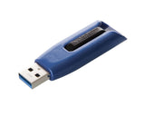Verbatim 128GB USB 3.0 Store 'n' Go V3 Max Flash Drive - Cap-Less & PC / Mac Compatible - Blue