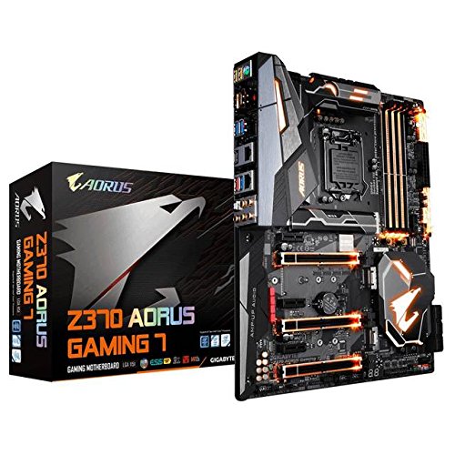 GIGABYTE Z370 AORUS Gaming 7 (Intel LGA1151/ Z370/ ATX/ 3xM.2/ M.2 Thermal Guard / Front USB 3.1 /ESS Sabre DAC /RGB Fusion/ Fan Stop /SLI/ Motherboard)