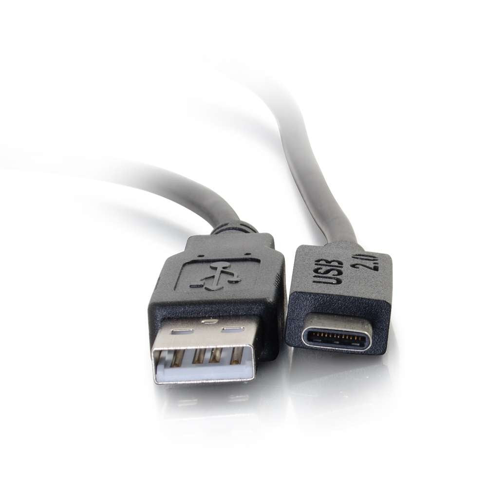 C2G/ Cables To Go 28873 USB 2.0 USB-C to USB-A Cable Male to Male (12 Feet) Thunderbolt 3, Tablet, Chromebook Pixel, Samsung Galaxy TabPro S, LG G6, MacBook