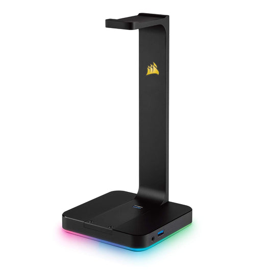 CORSAIR ST100 RGB Premium Headset Stand with 7.1 Surround Sound - 3.5mm and 2xUSB 3.0