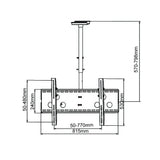 TECHly TV Ceiling Mount - 32 to 60in- Tilt/Swivel Features- Up to 80kg
