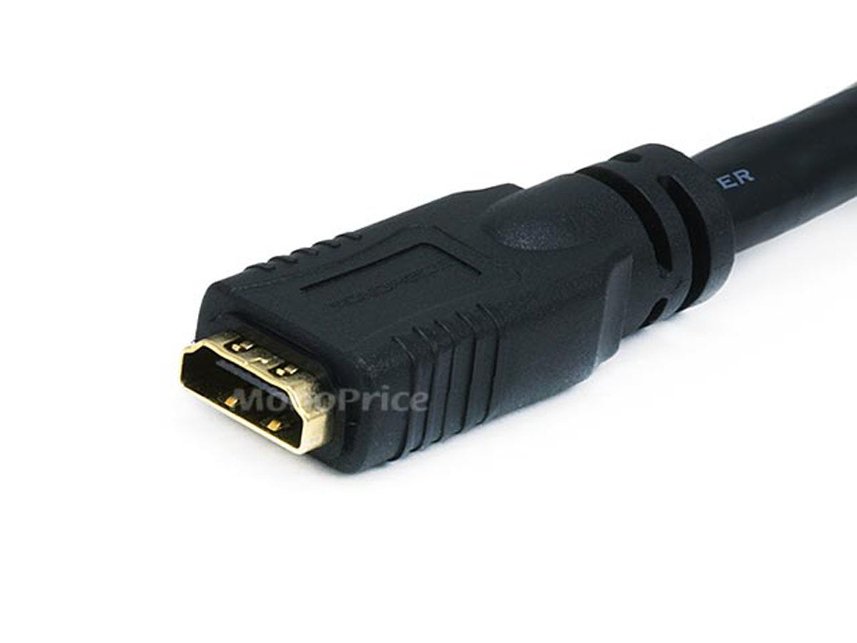Monoprice Commercial Extension 25ft 24AWG CL2 Standard HDMI Cable With Ethernet Male to Female Extension - Black