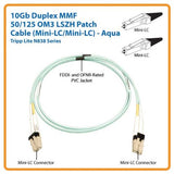 Tripp Lite N838-05M 16 Feet 5M 10G Duplex MMF 50/125 OM3 Fiber Cable Mini-LC Mini-LC (Aqua)