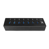 Vantec 7-Port USB 3.0 Hub, Aluminum, Full Powered, Mountable, with All Ports Data & Charging Up to 1.5A, BC 1.2, Premium 12V/3A, 36W Power Adapter (UGT-AH710U3-BK)