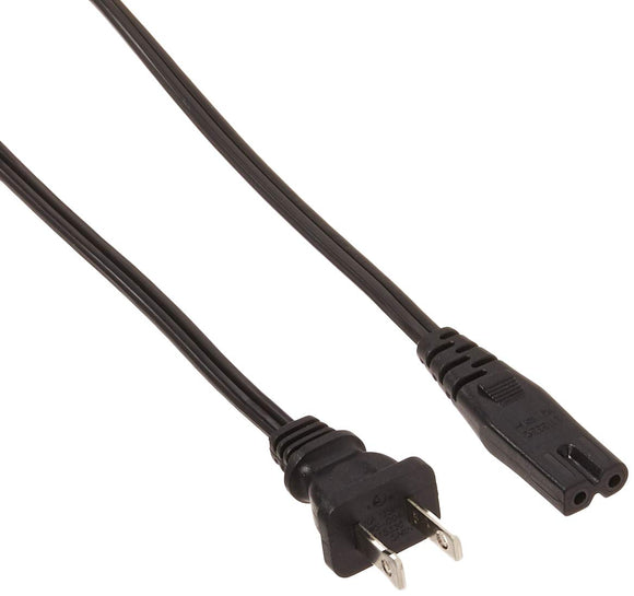 6ft Polarized 2-Slot Power Cord Black
