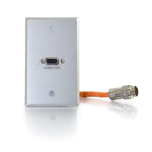 C2G / Cables to Go 60094 RapidRun VGA (HD15) Single Gang Wall Plate, Aluminum