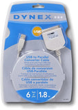 Open Box Dynex USB and Parallel Converter Cable DX-UBPC