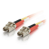 C2G 33032 OM2 Fiber Optic Cable - LC-LC 50/125 Duplex Multimode PVC Fiber Cable, Orange (19.7 Feet, 6 Meters)