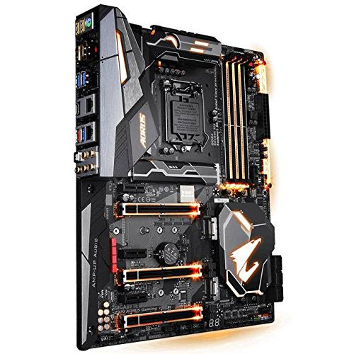 GIGABYTE Z370 AORUS Gaming 7 (Intel LGA1151/ Z370/ ATX/ 3xM.2/ M.2 Thermal Guard / Front USB 3.1 /ESS Sabre DAC /RGB Fusion/ Fan Stop /SLI/ Motherboard)