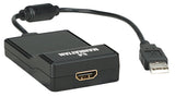 Manhattan USB 2.0 to HDMI Adapter, Easily Converts USB Video