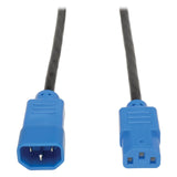 Heavy-Duty Power Extension Cord 15a, 14awg (Iec-320-C14 to Iec-320-C13 with Blue