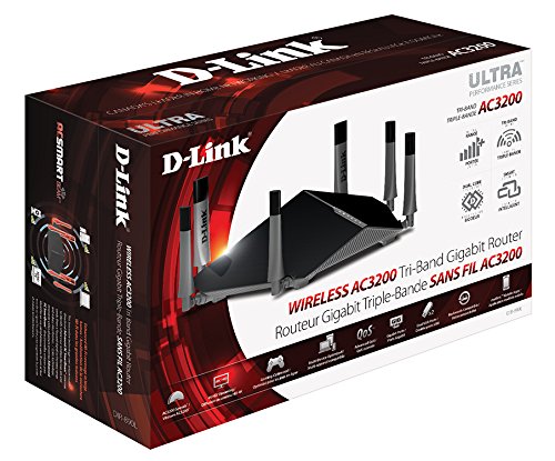 D-Link AC3200 Ultra Tri-Band Wi-Fi Router With 6 High Performance Beamforming Antennas (DIR-890L/B)